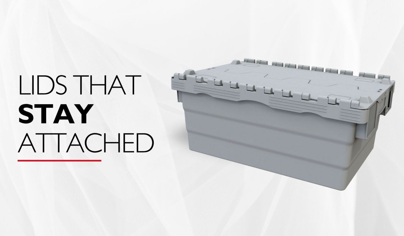 Star Product: Grey Premium Heavy Duty Attached Lid Container