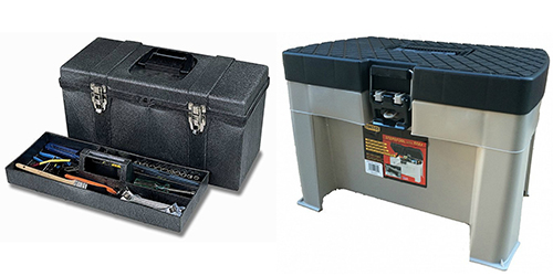 Contico Step Stool Storage Box (Left) and Contico Toolbox (Right)