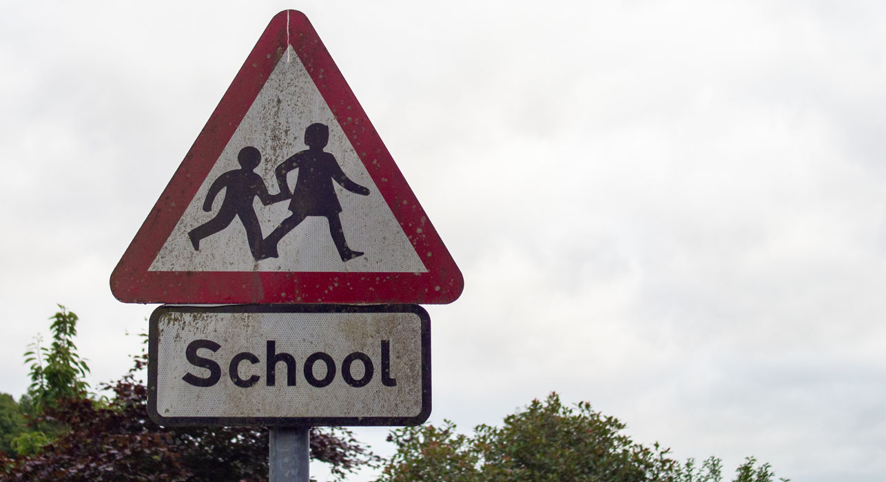 school sign