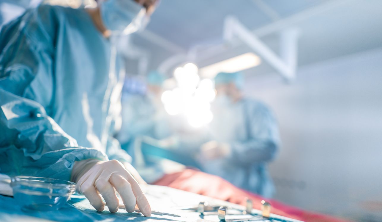 Image of plastic being used in the medical industry.