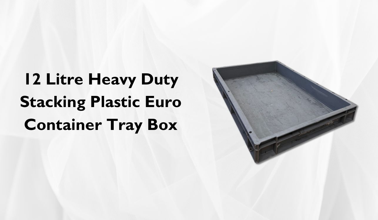 12 Litre Heavy Duty Stacking Plastic Euro Container Tray Box.