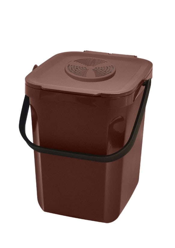 10 Litre Organic Waste Food Compost Caddy with Carbon Filter