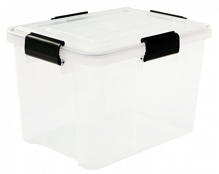 20 Ltr Small Iris Weathertight / Airtight Clear Plastic Storage Box