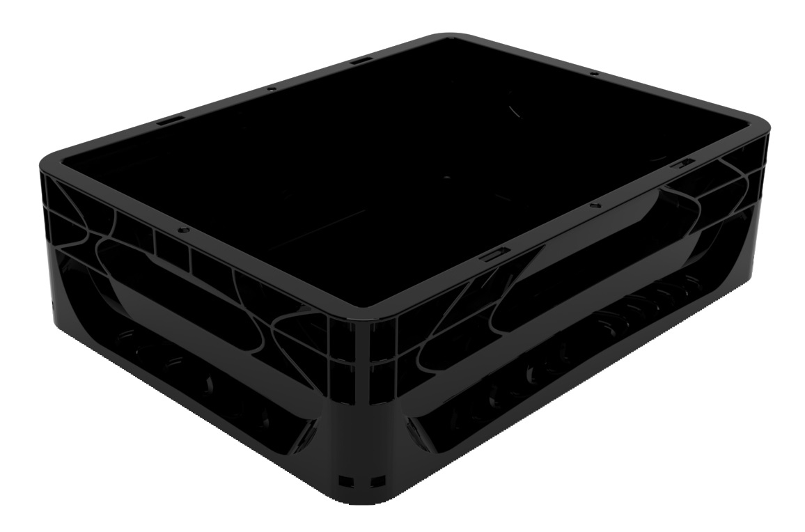 10 Litre Euronorm ECO Recycled Plastic Stacking Container - Black