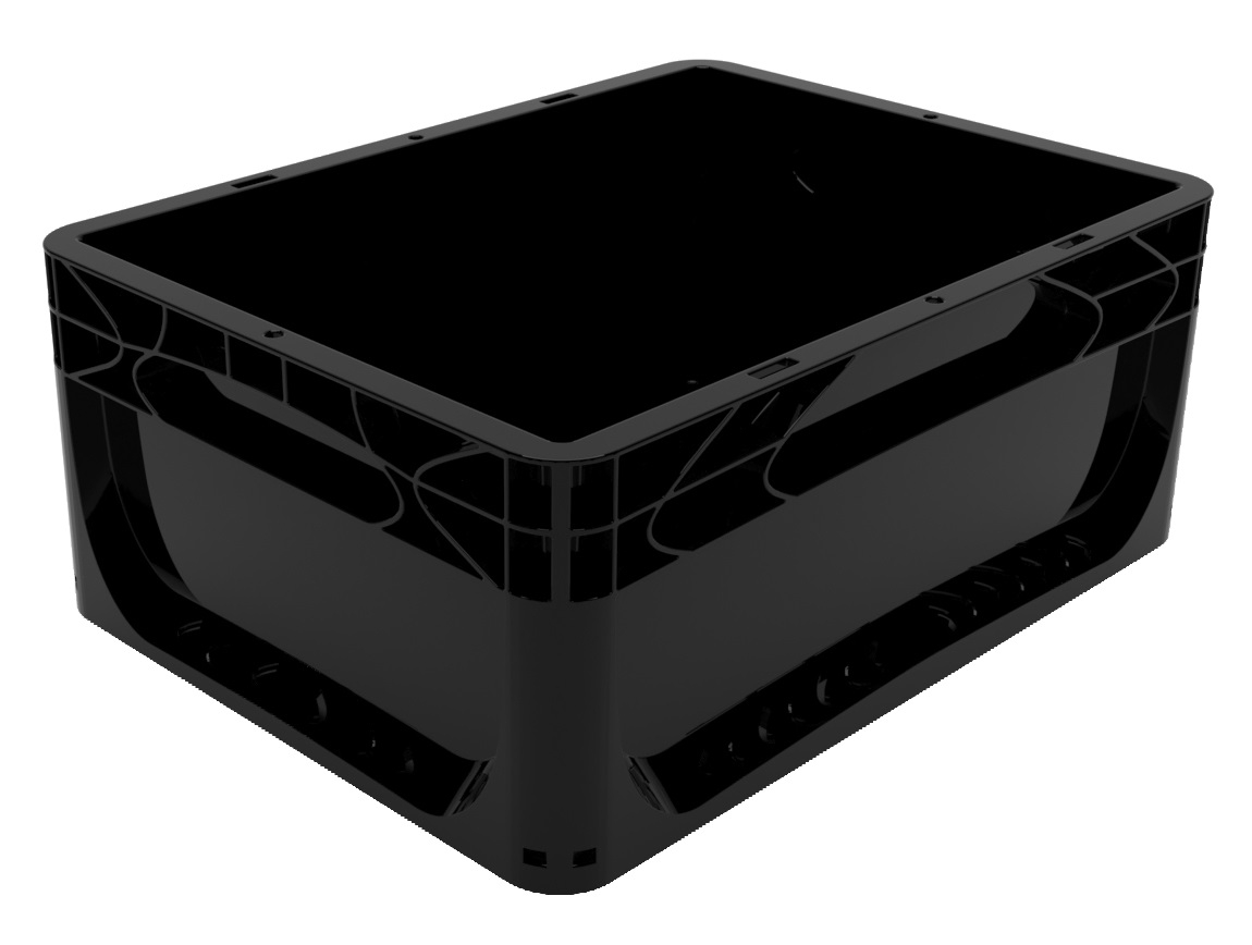 15 Litre Euronorm ECO Recycled Stacking Container - Black