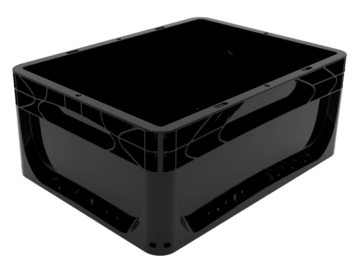 15 Litre Euronorm ECO Recycled Plastic Stacking Container - Black