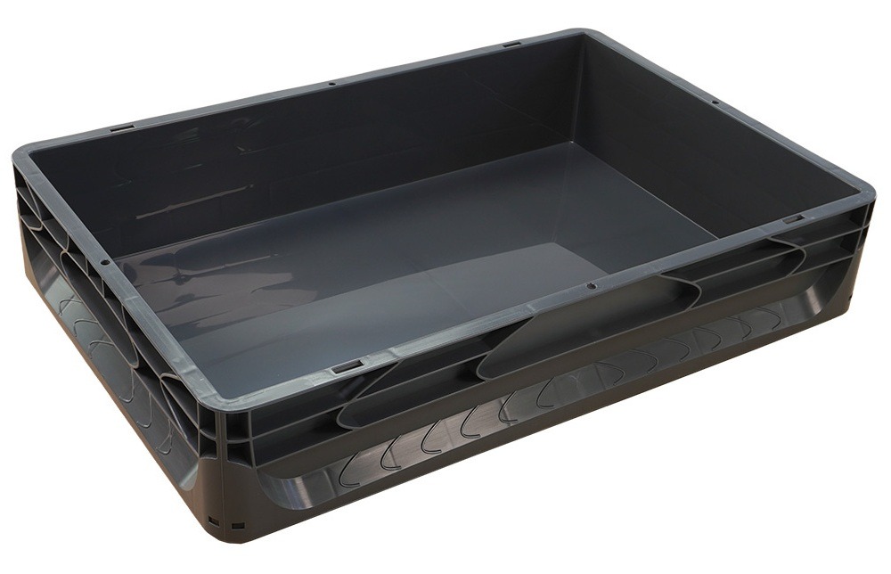 24 Ltr Euronorm Recycled Plastic Stacking Euro Container - Black