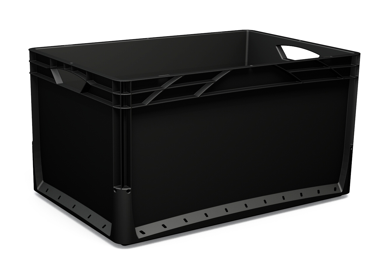 66 Ltr Euronorm ECO Recycled Stacking Container - Black