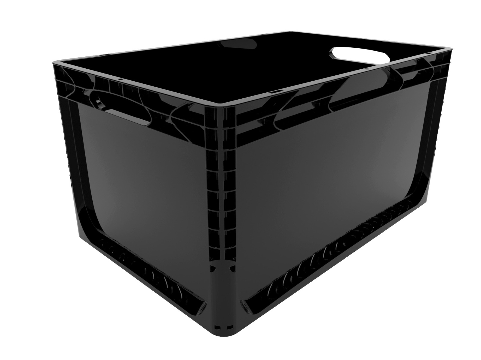 66 Ltr Euronorm ECO Recycled Stacking Container - Black