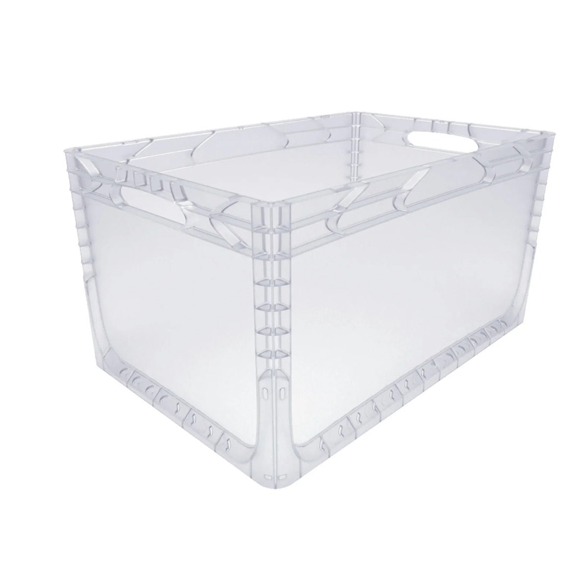66 Ltr Euronorm Clear Plastic Stacking Container - Clear