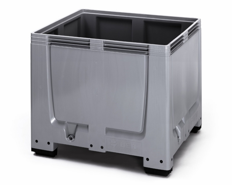 900 Litre Extra Deep Pallet Box / Bulk Storage Container. Solid sides with 4 feet