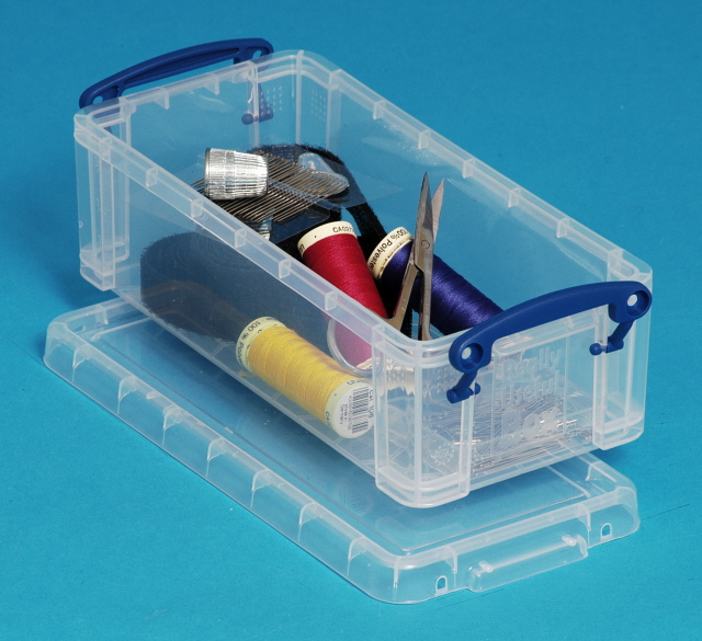0.9 Ltr Clear Really Useful Plastic Storage Box 