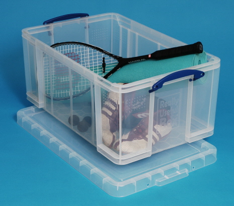64 Ltr Clear Really Useful Plastic Storage Box 