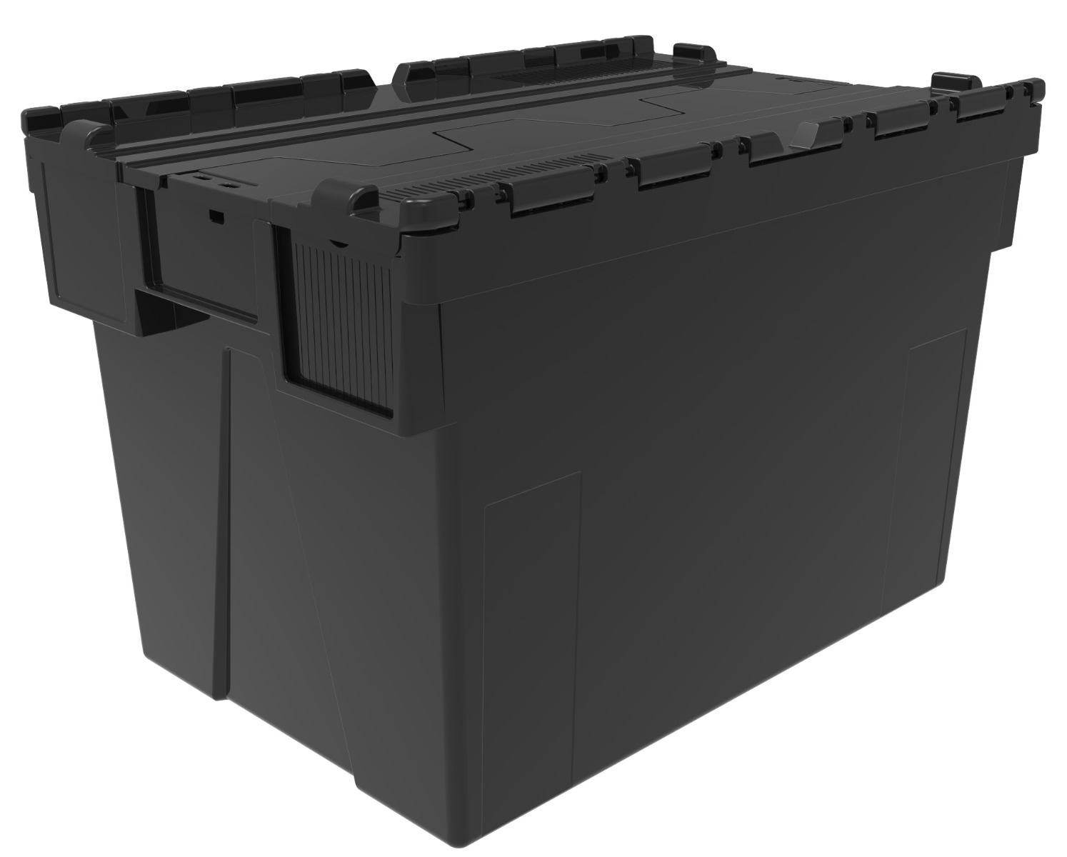 77 Ltr Super Strong Recycled Attached Lid Container
