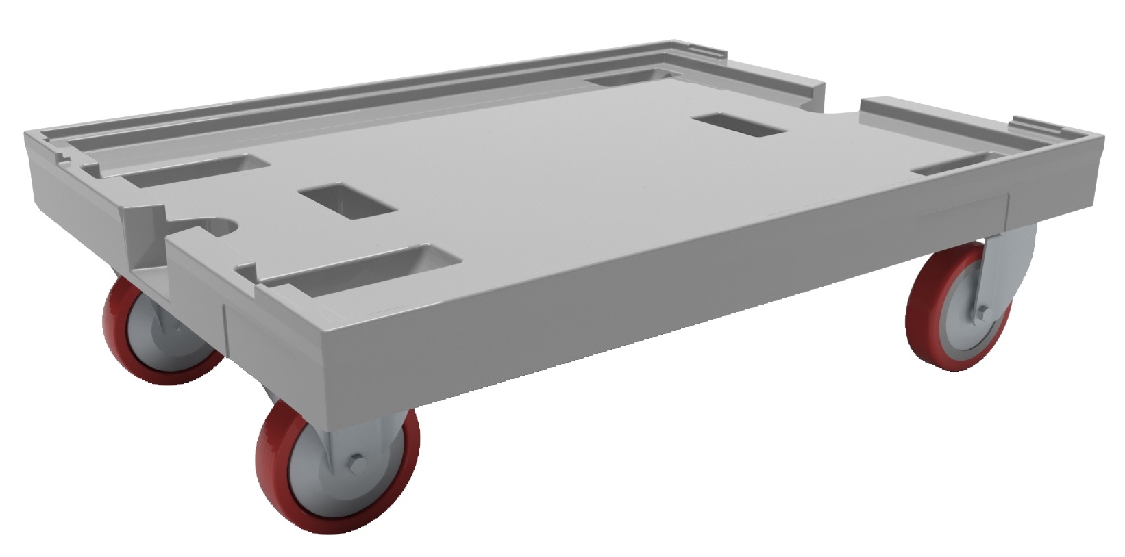 800 x 600 Large Euro Plastic Stacking Container Dolly 