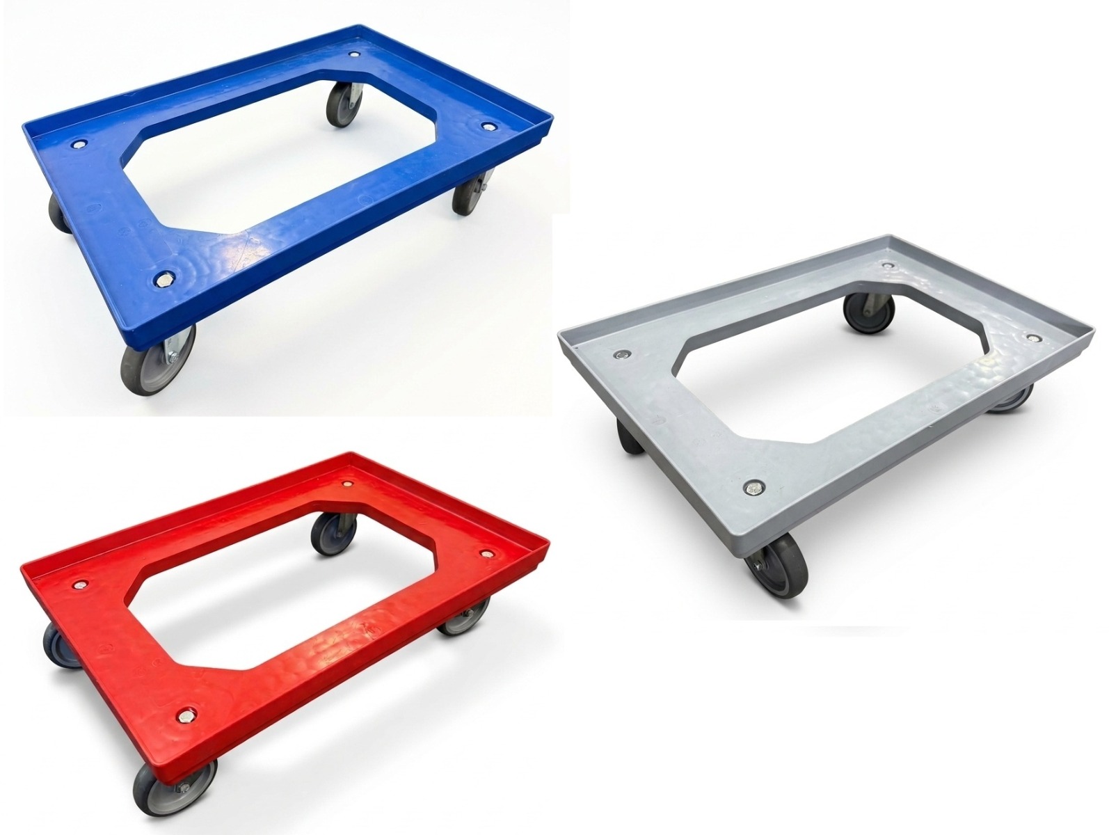 600 x 400 Heavy Duty Euro Plastic Stacking Container Dolly