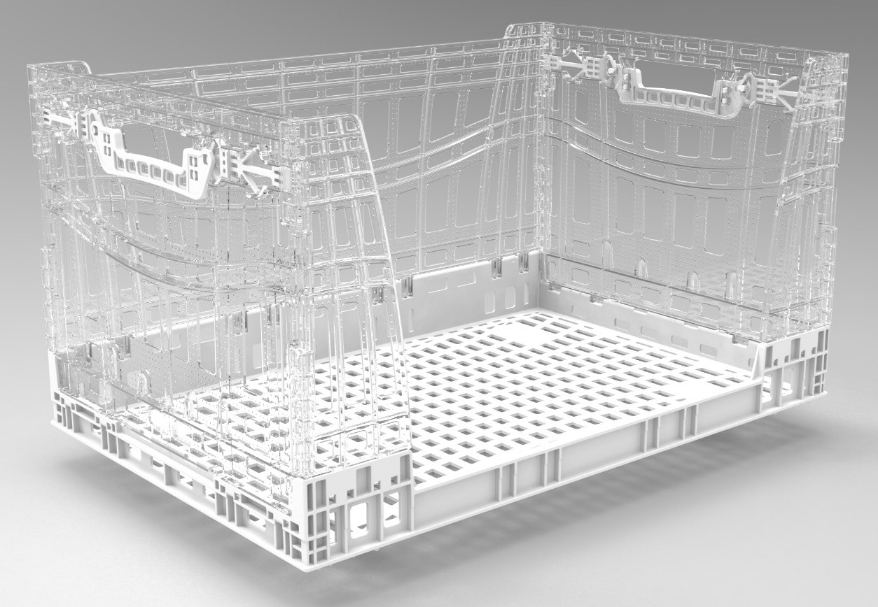 71.5 Litre Open Sided Foldable Euro Plastic Picking Container