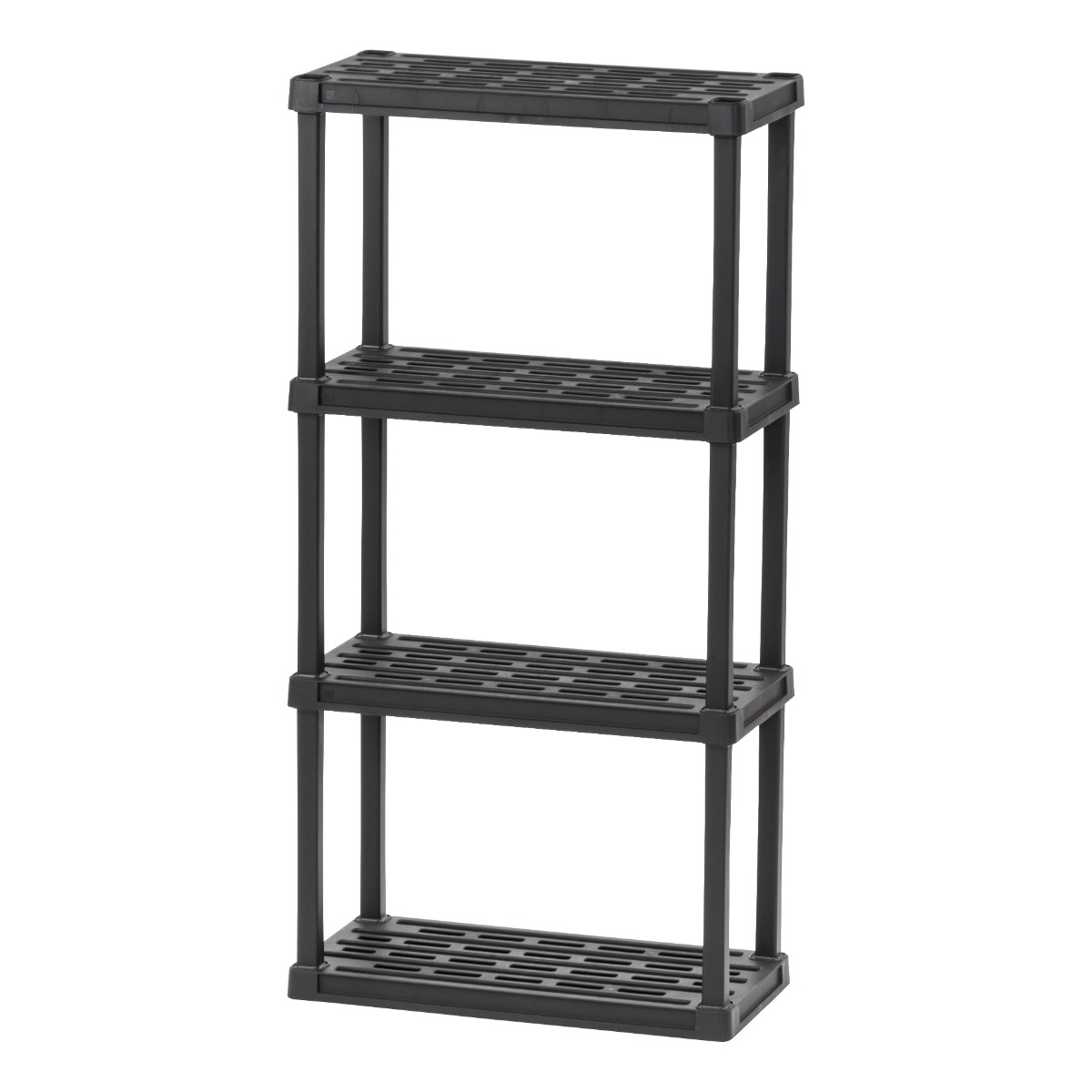 PRS-L4 4-Tier Wide Heavy-Duty Plastic Storage Shelf 