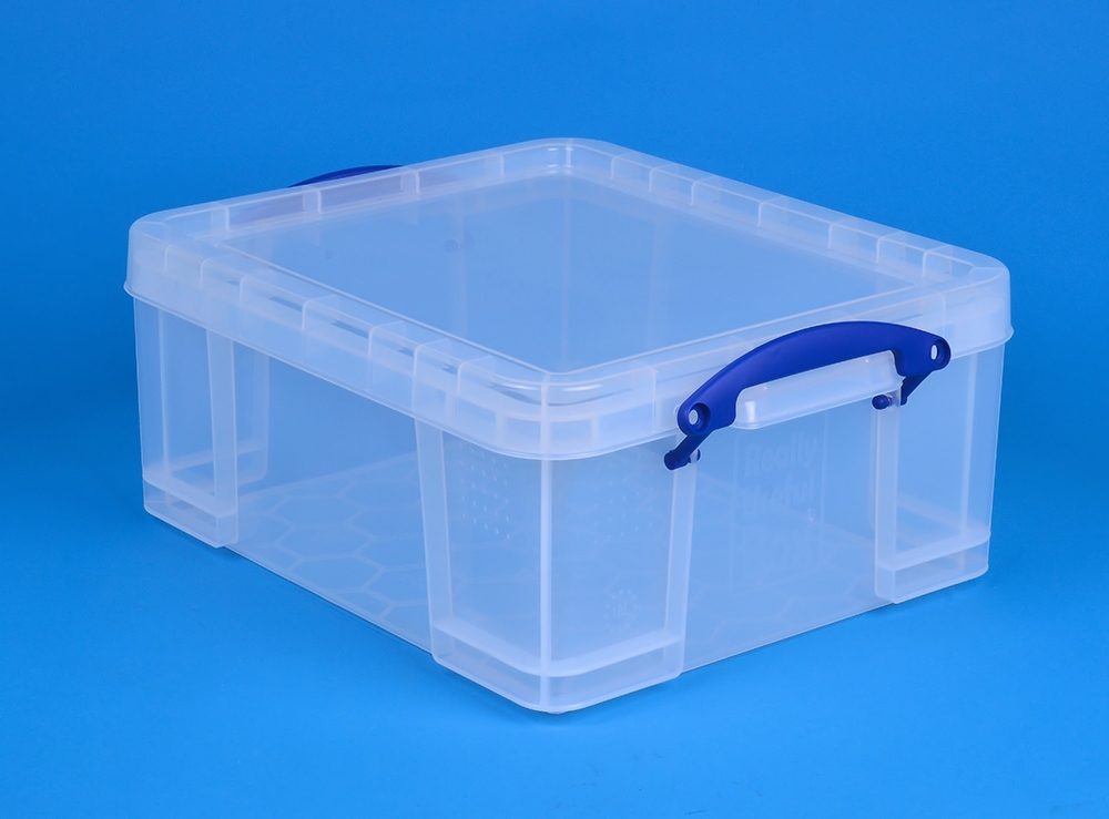 21 Ltr Clear Really Useful Plastic Storage Box 