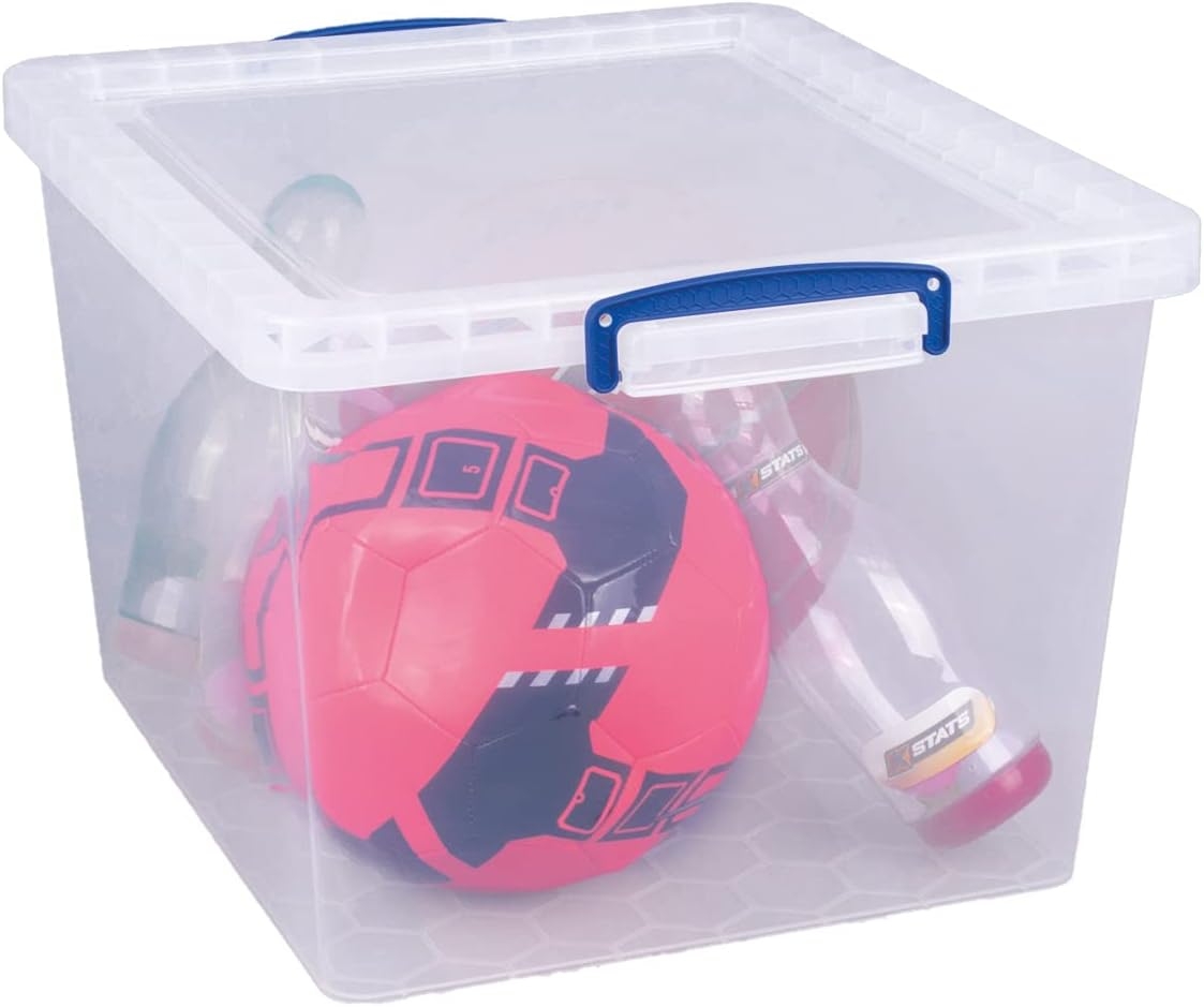 33.5 Litre Stack Nest Clear Really Useful Plastic Storage Box 