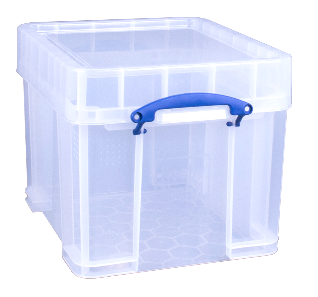 38 Ltr LP Transparent Really Useful Plastic Storage Box 