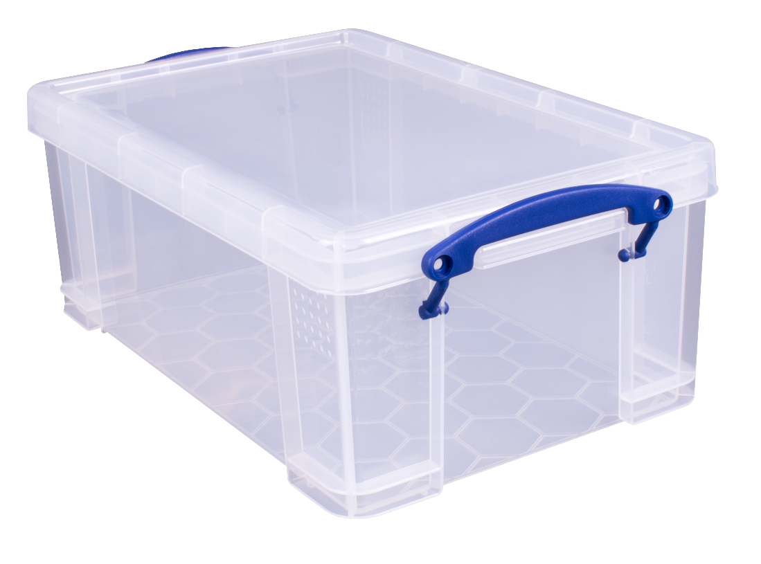 9 Ltr Clear Really Useful Plastic Storage Box 