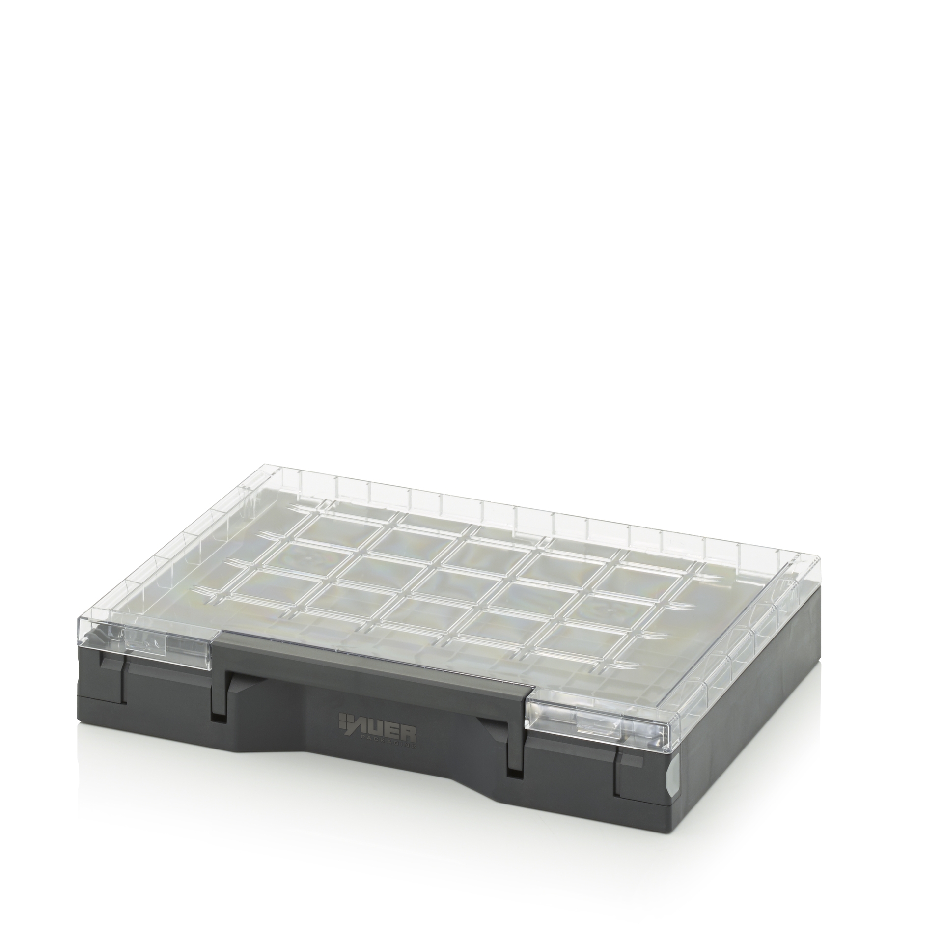 Stackable Small Parts Assortment Tool Box with Carry Handle