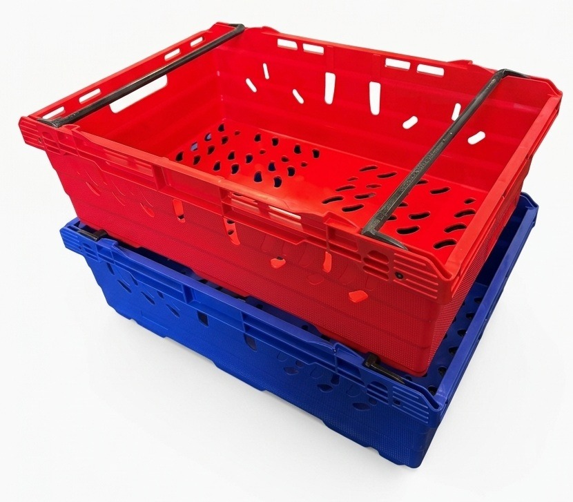 35 Litre Heavy Duty Stack/Nest Swingbar Container Colour Coded
