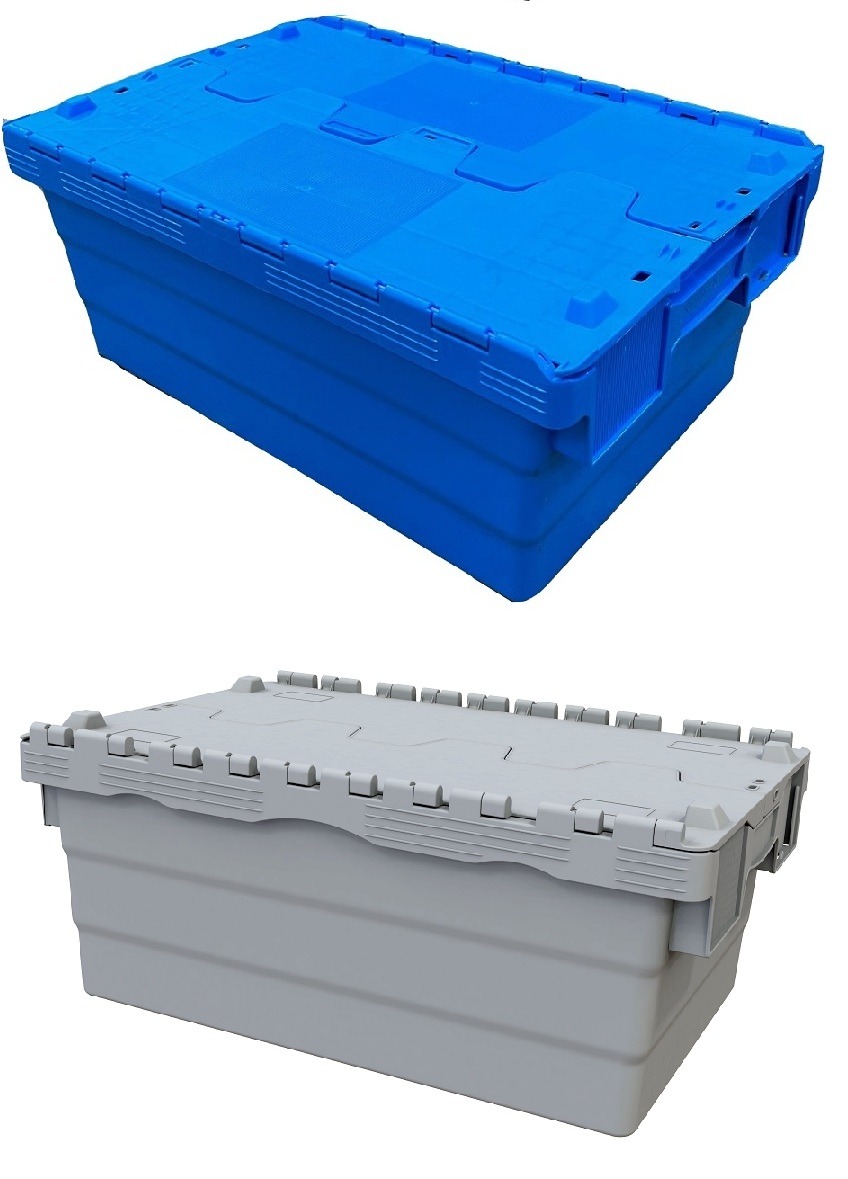 45 Litre Heavy Duty Colour Coded Attached Lid Containers