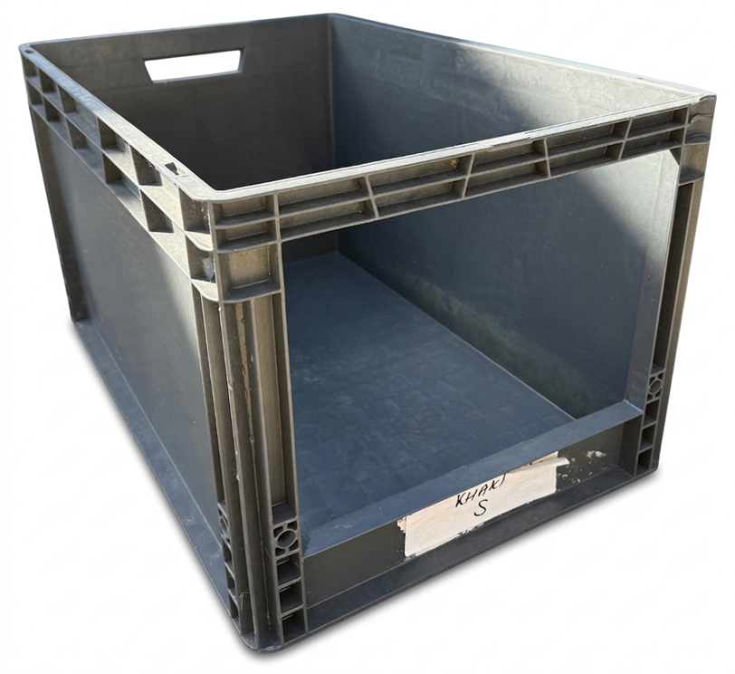USED 65 Litre Recycled Open Fronted Euro Plastic Stacking Picking Container