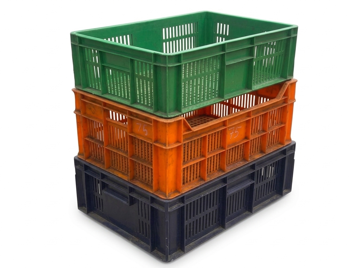USED 32 Litre Heavy Duty Ventilated Euro Stacking Boxes